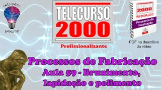 Telecurso 2000  Processos de Fabricação  59 Brunimento lapidação e polimento [upl. by Aramac]