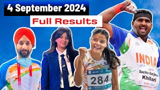 Paris Paralympics Full Results 4 September 2024 cheer4bharat [upl. by Navanod]