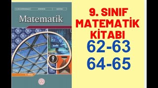 9 Sınıf MEB Matematik Kitabı Sayfa 62636465 Uygulama ve Sıra Sizde Çözümleri [upl. by Guillaume828]