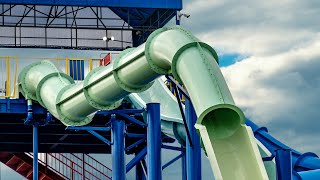 Scary Freefall Water Slide at LEGOLAND Florida Water Park [upl. by Inat843]