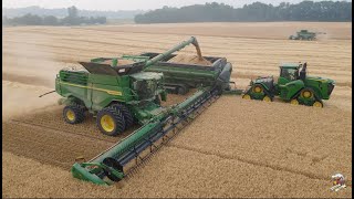 Wheat Harvest 2023 at Crossroad Farms in Indiana [upl. by Lielos]