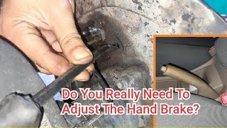 How to Adjust the Rear Brake Drum And Hand Brake Properly InnovaPajero [upl. by Anuaik461]