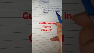 Guttation in Plants class 11 biology shorts [upl. by Modesta]