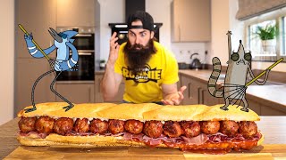 THE DEATH SANDWICH CHALLENGE FROM REGULAR SHOW  BeardMeatsFood [upl. by Arul348]