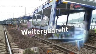 Weitergedreht Entgleister Güterzug bei Rüdesheim [upl. by Eeliah]