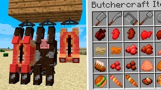 BUTCHERCRAFT MOD  El mod mas CRUEL con las vacas  Minecraft mod 1112 Review ESPAÑOL [upl. by Assirehc]