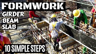 FORMWORK BEAM GIRDER AND SLAB BUILDING CONSTRUCTION [upl. by Eannyl]