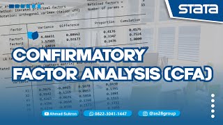 TUTORIAL STATA  ANALISIS FAKTOR KONFIRMATORI DENGAN STATA ➡️ UJI CFA STATA [upl. by Hubing15]