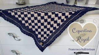 Copertina RoyalTutorial UncinettoCrochet Baby Blanket [upl. by Devine]