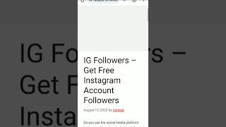 Insta free followers 👍 instafreefollowers runpost igfollower igfreefollower [upl. by Brigg]