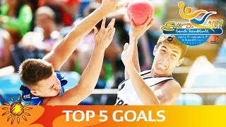 Top 5 Goals  Day 2  U17 Beach Handball EURO [upl. by Harahs489]