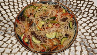 САЛАТ ФУНЧОЗА С ОВОЩАМИ И МЯСАМSalat funchoza tayyorlash [upl. by Inohs]