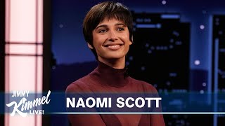 Naomi Scott on New Horror Film Smile 2 amp She Teaches Jimmy amp Guillermo the Creepy Smile [upl. by Maker]