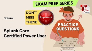 SPLK1002 Exam Tutorial🔥IMPORTANT TOPICS🔥 Splunk Core Certified Power User SPLUNK  Tips amp Trick [upl. by Eserehc705]