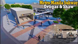 METRO MANILA SUBWAY  SHAW AND ORTIGAS STATION UPDATE [upl. by Anital631]