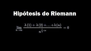 Formulación de la hipótesis de Riemann en términos de la función de Liouville [upl. by Roxi]