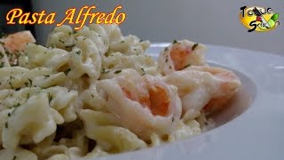 Pasta Alfredo con Camarones quotpaso a pasoquot TOQUE Y SAZÓN How to Make Shrimp Alfredo [upl. by Gnut]