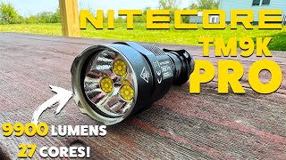 A Tiny Monster With 9900 Lumens Nitecore TM9K PRO Review  Beam Test [upl. by Loftus]