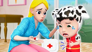 Sick Song  The Baby Has A Stomach Ache  Nursery Rhymes amp Luco Burmon Kids Song [upl. by Ycniuq]