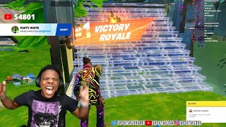 iShowSpeed Gets His First Solo Win On Fortnite 😂 [upl. by Killie]