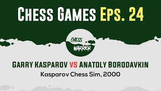 Garry Kasparov vs Anatoly Borodavkin  Kasparov Chess Sim 2000 [upl. by Annelise180]