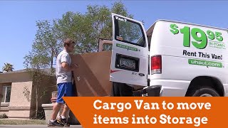 Using a UHaul Cargo Van for Storage Transportation [upl. by Yelah564]