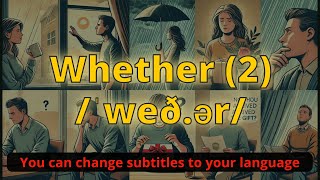 Whether meaning 2 with 5 examples [upl. by Sialac]