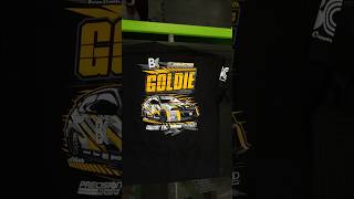 Goldie lookin 💯😲🤘racecars racing custom printshop shirts merch localbusiness fyp [upl. by Landri]