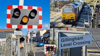 Ft Class 67hauled Belmond British Pullman Gillingham Level Crossing Medway Kent [upl. by Akim]