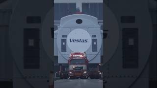 Vestas wind turbine blade transportation 👷🧑‍🔧🍃🌬️ greenenergy travel [upl. by Appleton]