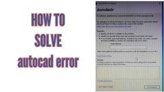 Fatal error in autocad how to solve it unexpectedly autocad error [upl. by Nilyad]