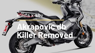 Honda X ADV Akrapovic Installation amp DB Killer Removed [upl. by Cinomod445]