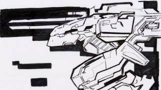 No55 HOW TO DRAW METAL GEAR REX [upl. by Notkcorb]