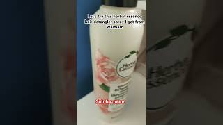 Try this herbal essence hair detangler spray with me [upl. by Airakaz]