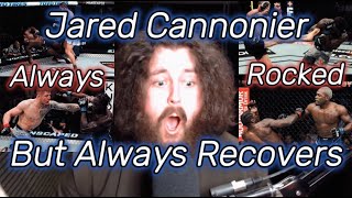 MMA GURU Reacting To Jared Cannonier Getting ROCKED But RECOVERING Compilation [upl. by Eednar]