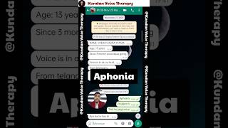 Aphonia Voice Problem Solve in 1day  How to cure Aphonia vocalfold [upl. by Weixel]