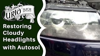 Restoring Headlights Using Autosol [upl. by Lissak]