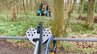 Go Ape  Tree Tops Adventure Matfen Northumberland  GoPro zipwire action [upl. by Paula46]