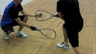 Racquetball Technique Tricks to improve your Cross Court Pass Backhand [upl. by Eniarrol]