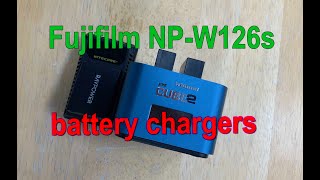 Third party DUAL BATTERY CHARGER  Hahnel Cube 2 vs Nitecore FX chargers for Fujifilm X cameras [upl. by Nonnek]