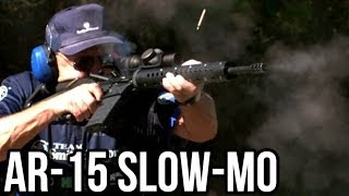 AR15 in Slow Motion 3 shots in body and 2 in head in a HALF SECOND with Jerry Miculek [upl. by Nels452]