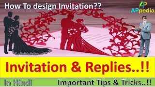 Invitation🤔  Replies  Writing Skills  In Hindi [upl. by Mady]