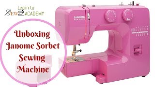 Unboxing Janome Sorbet Domestic Sewing Machine  Quick Sewing Tips 9  LTS Academy [upl. by Trabue]