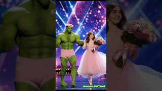 Pretty Girl and The Hulk on Americas Got Talent Stage talent [upl. by Dirfliw]