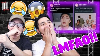 BTS meme tweets that made Namjoon curse again  NSD REACTION [upl. by Aihsenat]