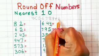 Round off। Round off the following numbers nearest to the 10 ।Round off Numbers Examples [upl. by Ecnaret76]