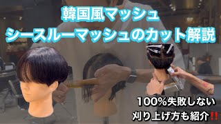 【韓国風】シースルーマッシュのカット方法を徹底解説してみた✂️ [upl. by Devin69]