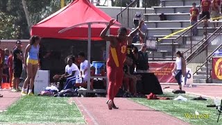 Adoree’ Jackson long jump highlights vs UCLA at dual meet [upl. by Ranip]