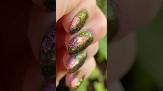 🍂🍃💅 DIY Gel Nails Autumn Chrome  Glitter [upl. by Ibrahim458]