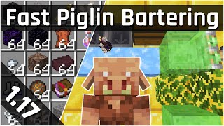 Fast Piglin Bartering Farm Tutorial  Minecraft 117 Java Edition [upl. by Kenaz]